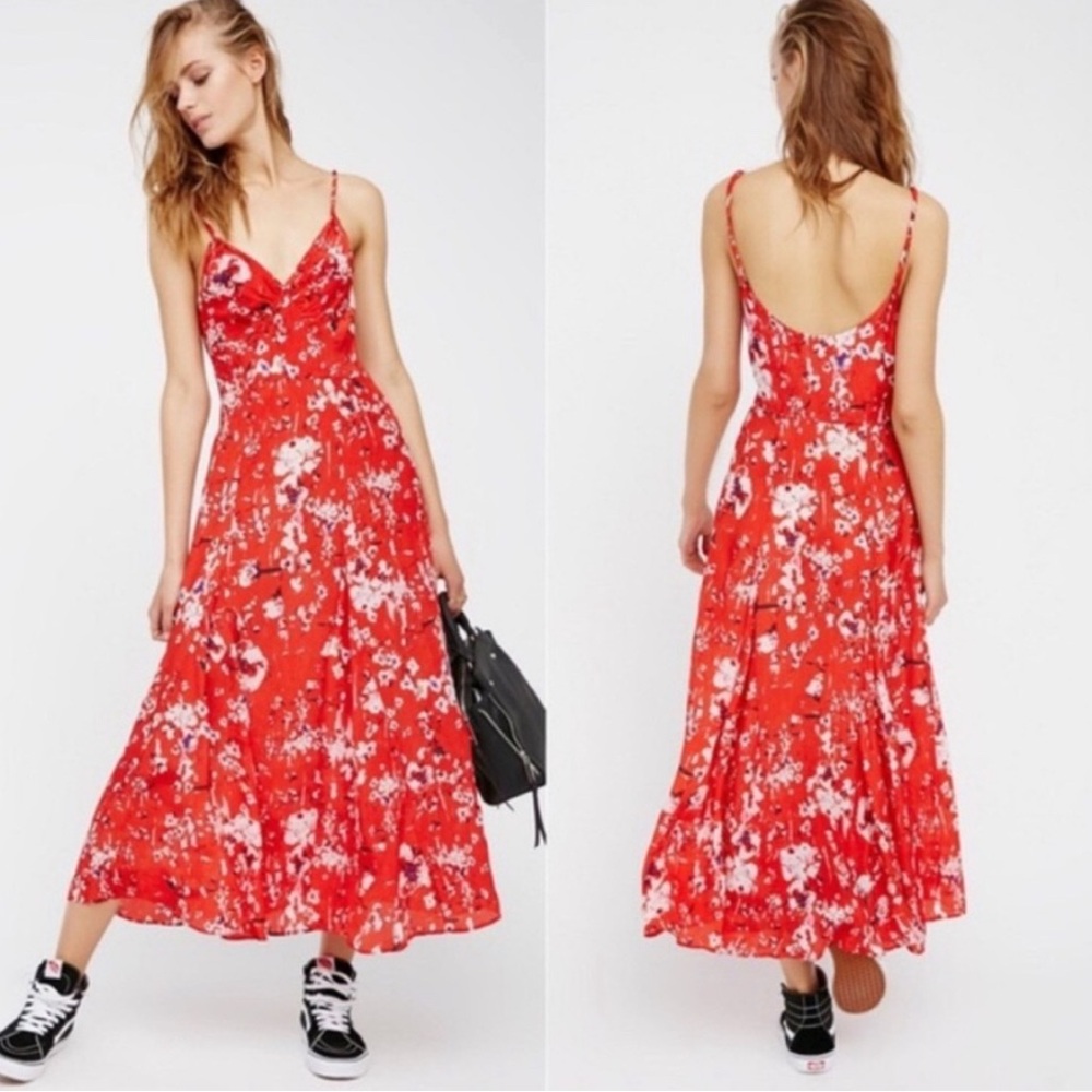 Red free people dress